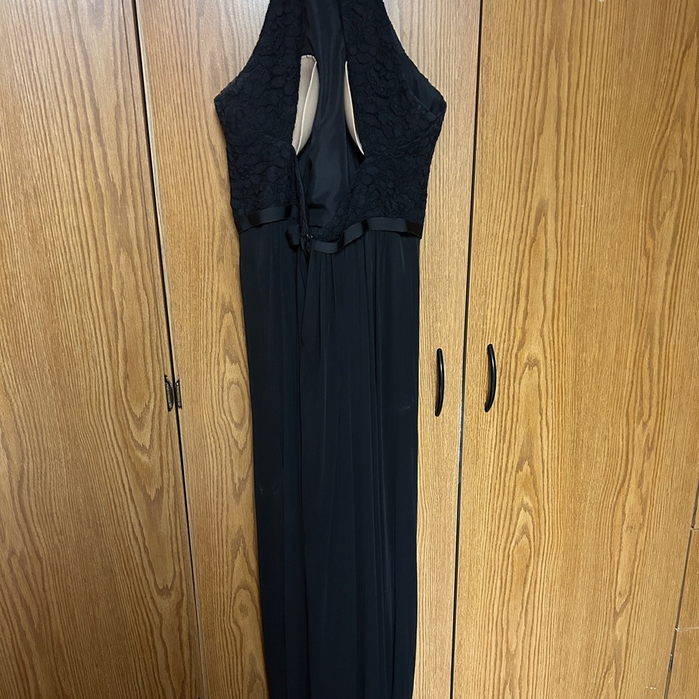 David's Bridal Black Lace Maxi Dress - Picture 2 of 5